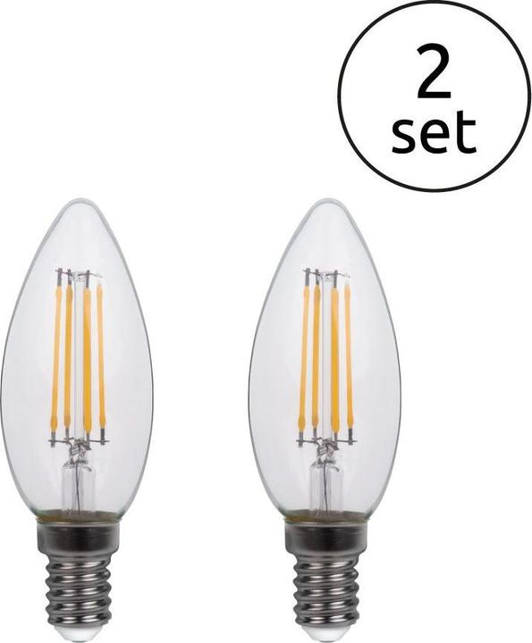 Immagine prodotto Globo Lampadina a LED nichel opaco 2xE14 LED (E14, 4 W, 400 lm, 2 x, F)