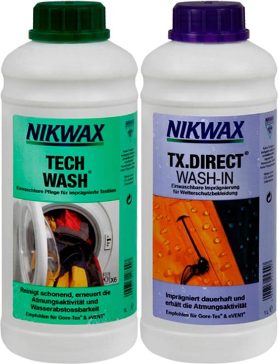 Image du produit Nikwax Set Tech Wash & TX.Direct Wash-In 2 x 1 l (10 Cycles de lavage, Liquide)