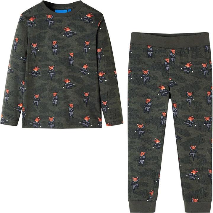 Image du produit VidaXL Pyjama enfant manches longues Kaki 92,Matière : 100 (92)