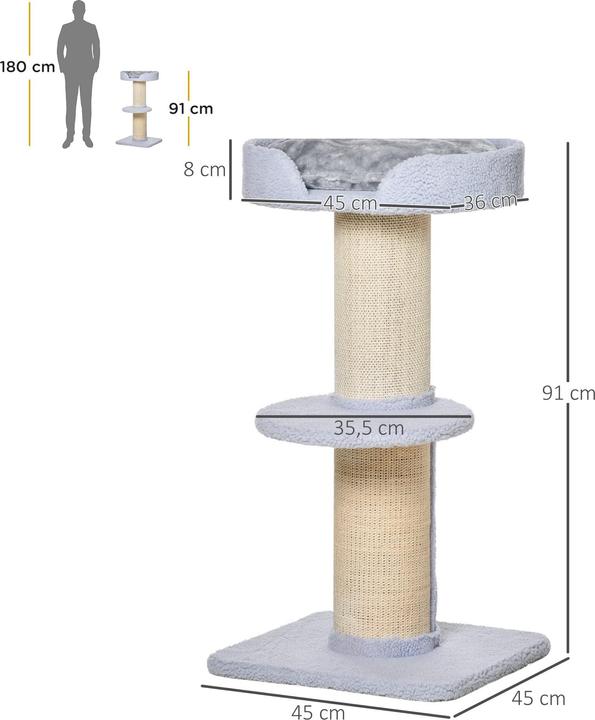 Actual product image Jamb Cat tree (91 cm, Light blue)
