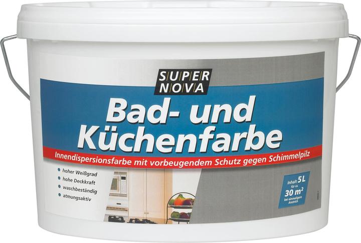 Super Nova Bad- und Küchenfarbe (Weiss, 5 l)