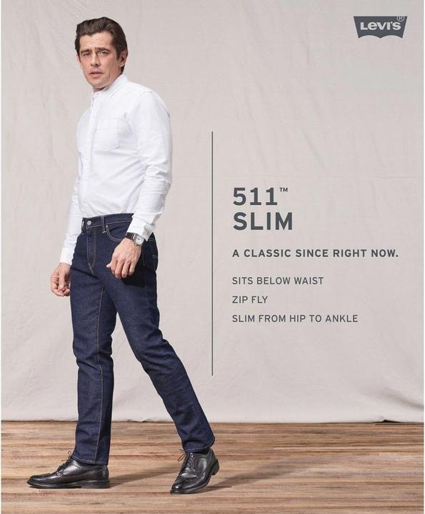 Image du produit Levis 511 Jeans Slim Fit grey / black 3d (W32/L32)