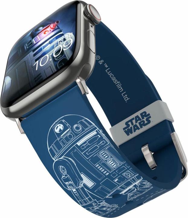 Actual product image Moby Fox Bracelet Smartwatch Star Wars R2-D2 Blueprints 22 mm (22 mm, Stainless steel, Silicone)