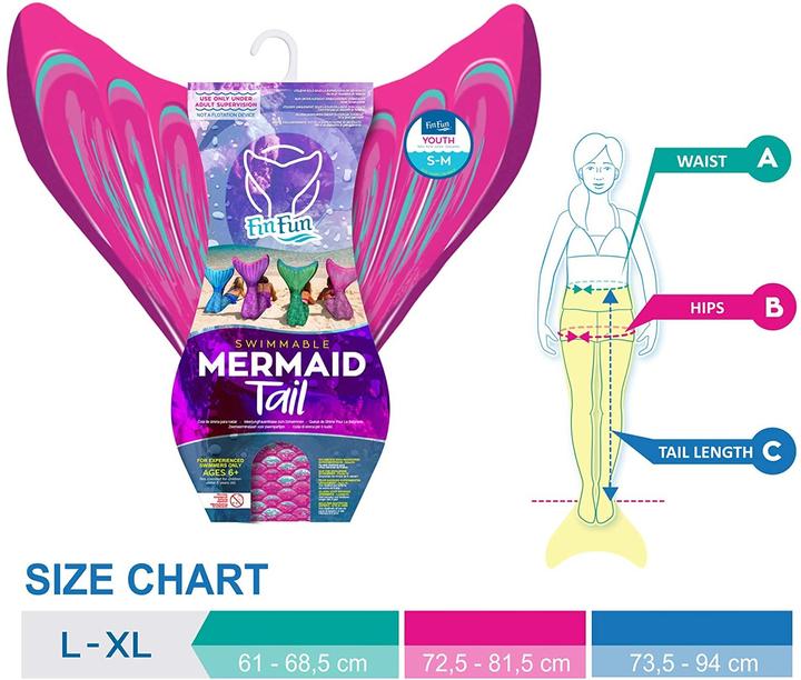 Actual product image Fin Fun Mermaid Mermaidens (L/XL)