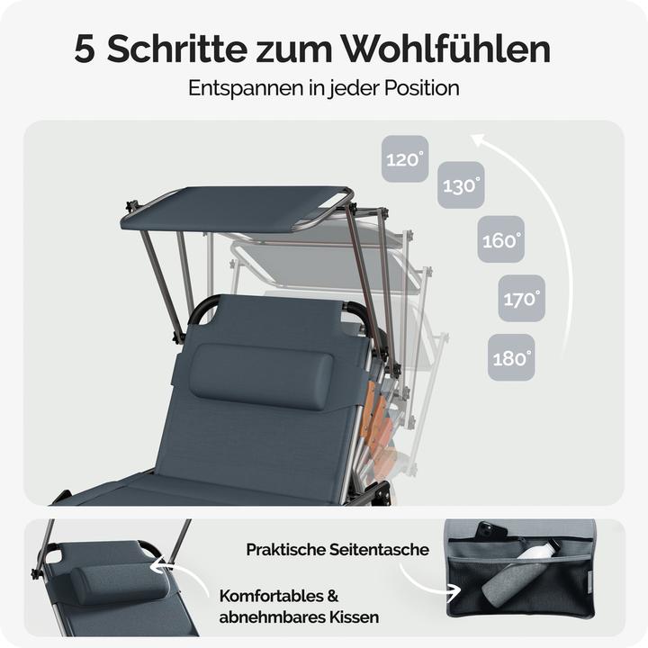 Produktbild Casaria Sonnenliege (210 cm)