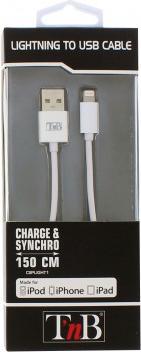 Image du produit T'nB Câble TNB Lightning/USB 1m Blanc (1 m, USB 2.0)