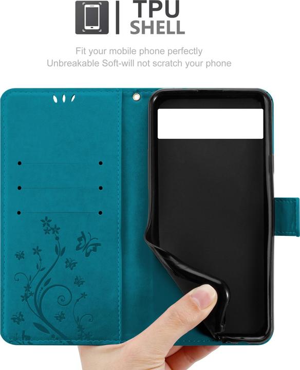 Actual product image Cadorabo Flower Book cover (Google Pixel 6a)