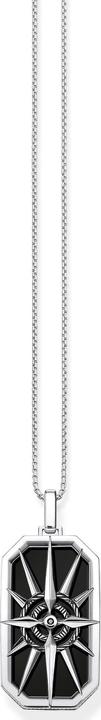 Actual product image Thomas Sabo Pendant compass star black (925 silver)