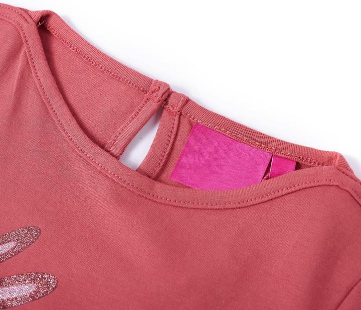 Actual product image VidaXL Children's long-sleeved shirt dusky pink 140,Material: 95 % cotton. 5 (140)