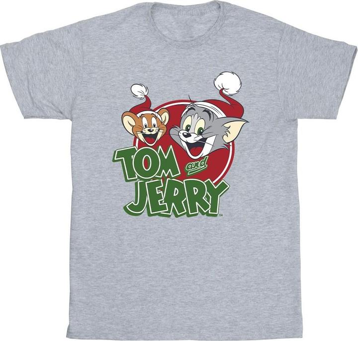 Tom & Jerry Christmas Hat Logo TShirt