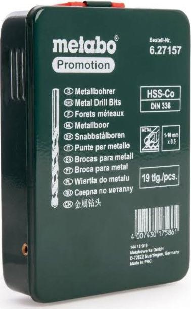 Produktbild Metabo Hss-Co (1 mm, 1.5 mm, 2 mm, 2.5 mm, 3 mm, 3.5 mm, 4 mm, 4.5 mm, 5 mm, 5.5 mm, 6 mm, 6.5 mm, 7 mm, 7.5 mm, 8 mm, 8.5 mm, 9 mm, 9.5 mm, 10 mm)