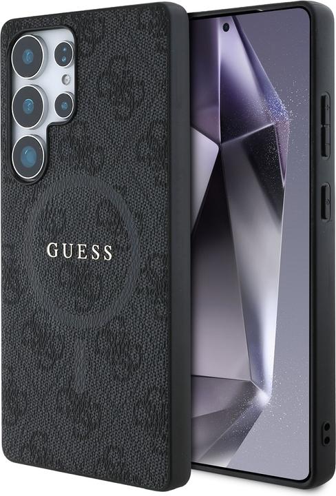 Actual product image Guess Hülle Monogramm mit integriertem MagSafe und goldenem Logo (Samsung Galaxy S25 Ultra)