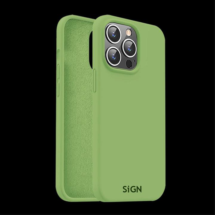 Image du produit SIGN Étui en silicone liquide pour iPhone 15 Pro Max - Vert (Apple iPhone 15 Pro Max)