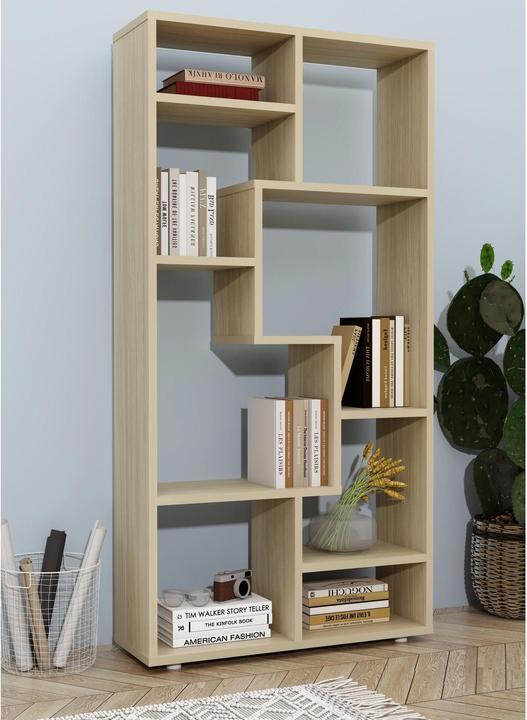 Produktbild VCM Holz Standregal Bücherregal Medienregal Aufbewahrung Raumteiler Deko Regal Lanisa M (58 x 20 x 116 cm)