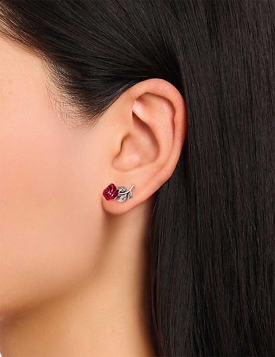Actual product image Thomas Sabo Roses Romance stud earrings (925 silver, Enamel)