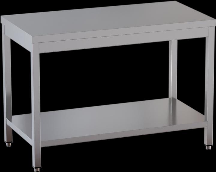 Gastro Hero Piano di lavoro in acciaio inox Eco con ripiano di base (200 cm, 60 cm)