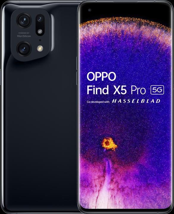 OPPO Find X5 Pro (256 GB, Glaze Black, 6.70", Hybrid Dual SIM + eSIM, 50 Mpx, 5G)