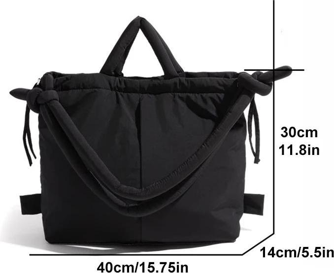 Immagine prodotto Only-Bags.Store Casual Nylon Imbottito Tote Bag Designer Soft Puffer Spalla Crossbody Borse Semplice