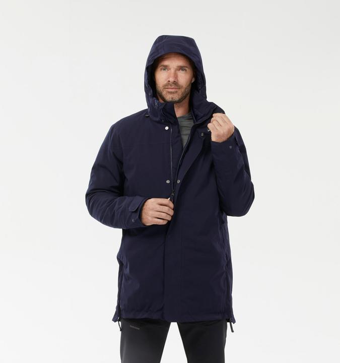 Produktbild Quechua Parka Winterjacke Herren warm bis -10 °C wasserdicht Winterwandern - SH500 blau (M)