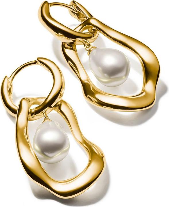 Immagine prodotto Thomas Sabo Creolen mit Perlen Anhänger Natural Beauty vergoldet (Argento 925)