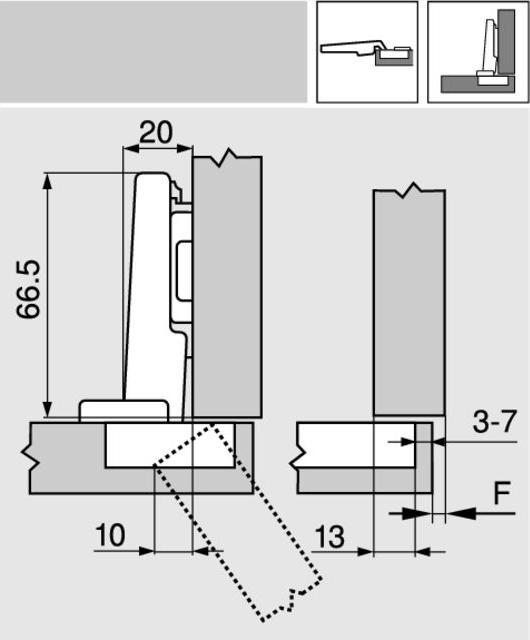 Image du produit Blum 73B3590 ONS CLIP top BLUMOTION charnière