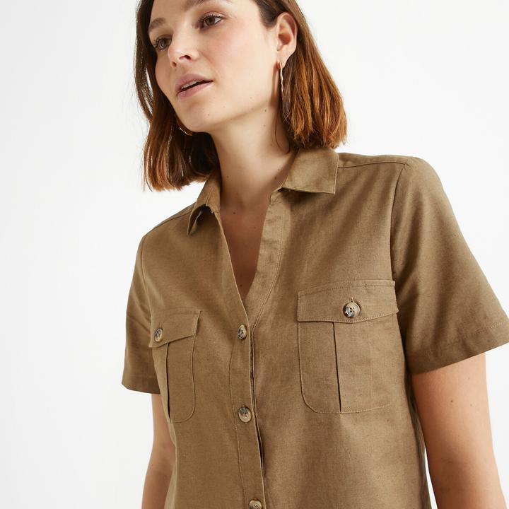 Actual product image Anne Weyburn Half-length dress made from half linen (42)