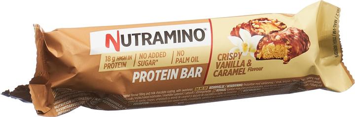 Immagine prodotto Nutramino Crispy Proteinbar Vaniglia & Caramello (64g) (Aroma di vaniglia, Croccantini, 1 pz., 56 g)