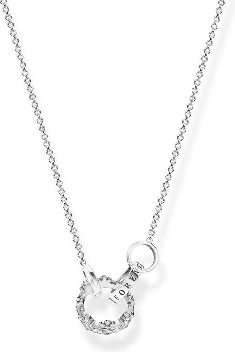 Thomas Sabo Halskette Krone Silber (Geschwärzt, 925 Sterlingsilber, 40 - 45 cm)