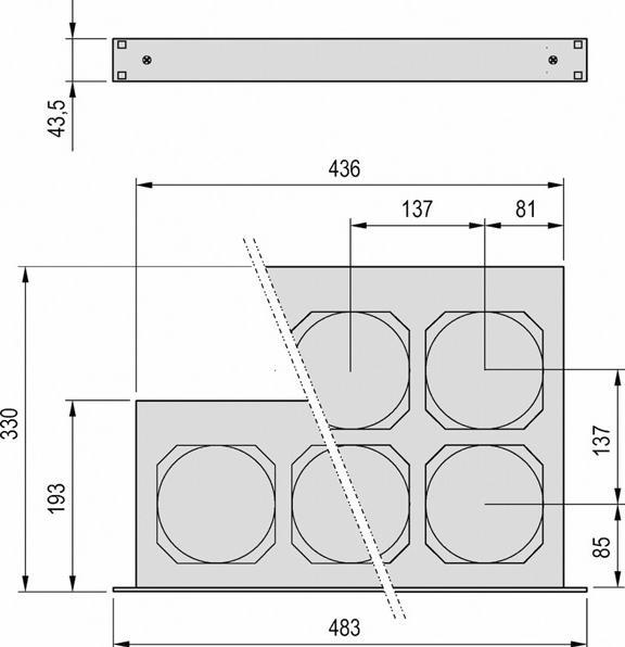 Actual product image Pentair Schroff - Rack fan tray - with 6 fans - 1U - 48.3 cm (19")
