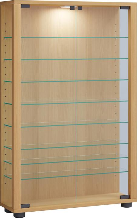 Produktbild VCM Sammel Stand Vitrine Holz Glas Lumo Mini (59 x 18 x 90 cm)