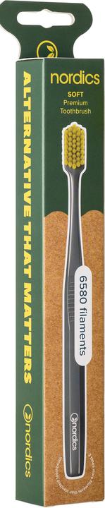 Actual product image Nordics Eco Toothbrush Premium 6,500 bristles dark green (Soft)