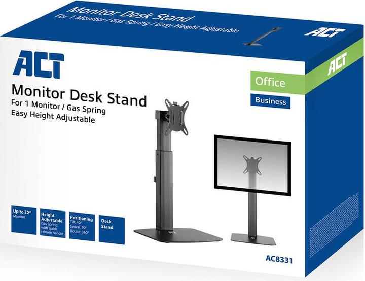 Actual product image Monitor Desk Stand, 1 screen up to 32ö, with gas spring (Floor stand, 32")