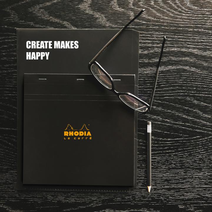Actual product image Rhodia Blocks stapled 80g Basics (A1, Checked, Soft cover)