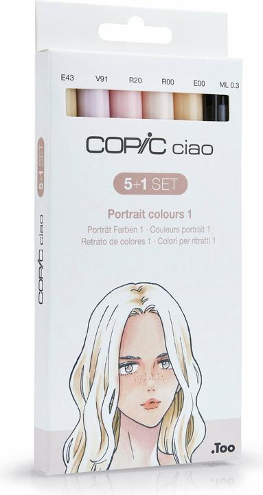 Actual product image Copic Skin tones (Grey, 3 mm, 6 x)