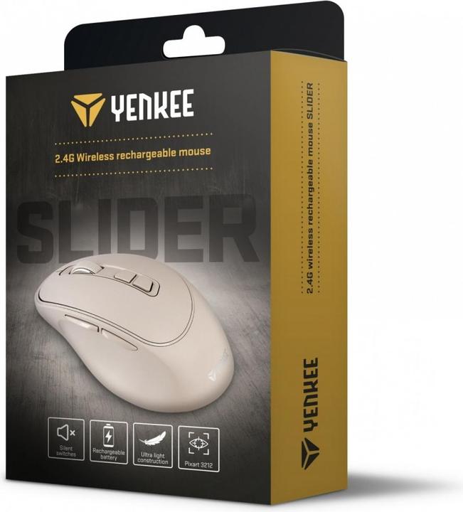 Actual product image Yenkee 2.4 GHz rechargeable wireless mouse with 6 buttons (Wireless)