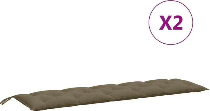 Actual product image VidaXL Garden bench cushions 2 pcs. fabric (180 x 50 x 7 cm)