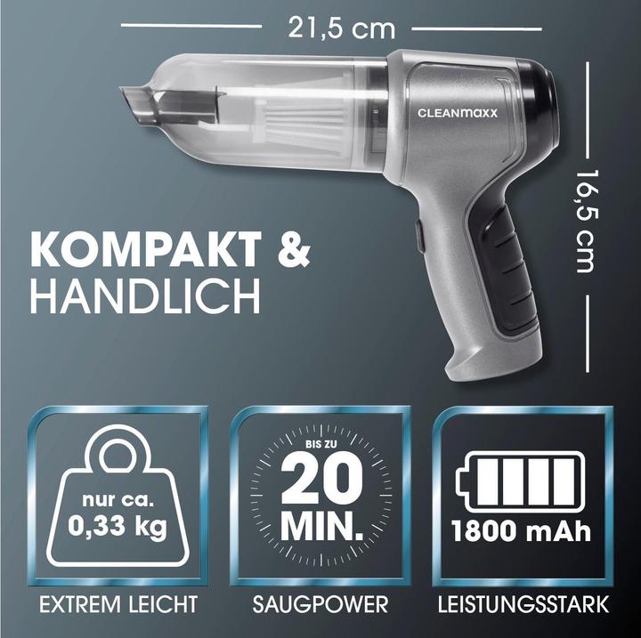 Immagine prodotto CleanMaxx Spolverino a mano senza fili, 7 pezzi.