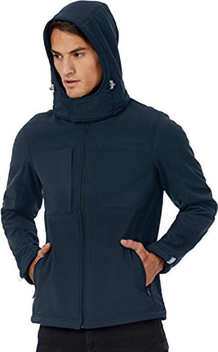 Produktbild B&C SoftshellJacke mit Kapuze FleeceInnenfutter atmungsaktiv wasserabweisend winddicht (XXL)
