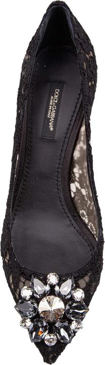 Immagine prodotto Dolce & Gabbana bellucci black lace pumps with crystal application (36)