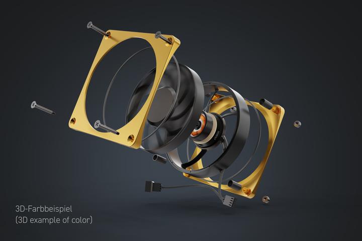 Image du produit Alphacool Apex Stealth Metal Power 120mm Fan 3000rpm (blanc/noir) (120 mm, 1 x)