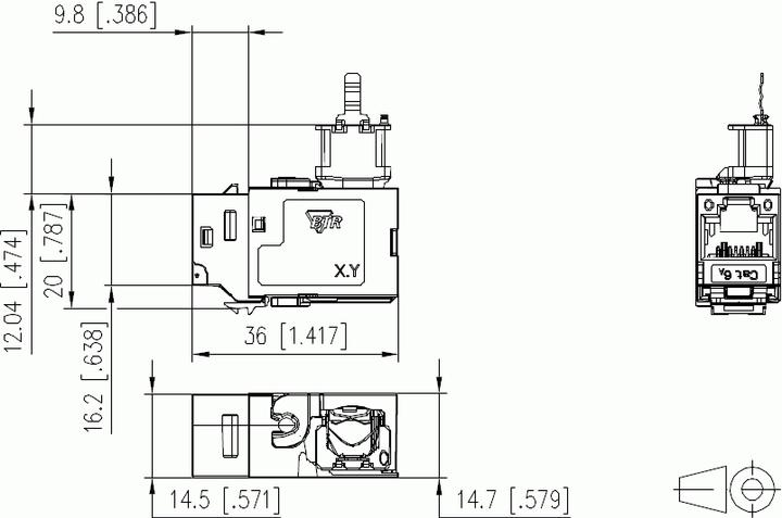 Actual product image Metz Connect Keystone module CAT 6A (Keystone module)