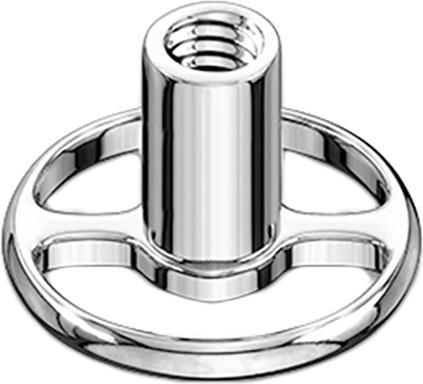 Produktbild Star Piercing Dermal Anchor Anker rund zwei Loch (ohne Messing, Titan G23)