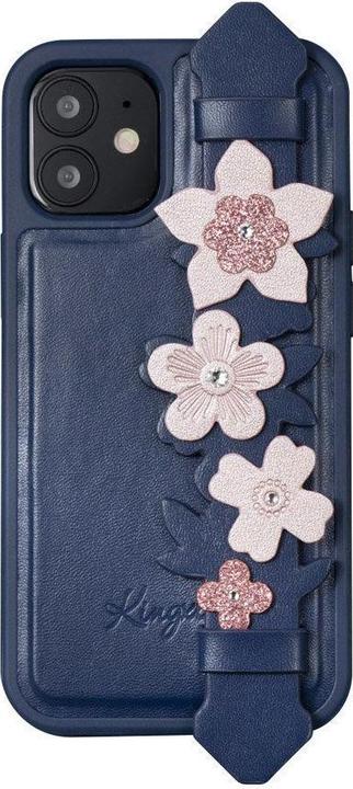 Kingxbar L'étui Sweet Series est décoré de cristaux Swarovski originaux pour l'iPhone 12 mini bleu (Apple iPhone 12 mini)