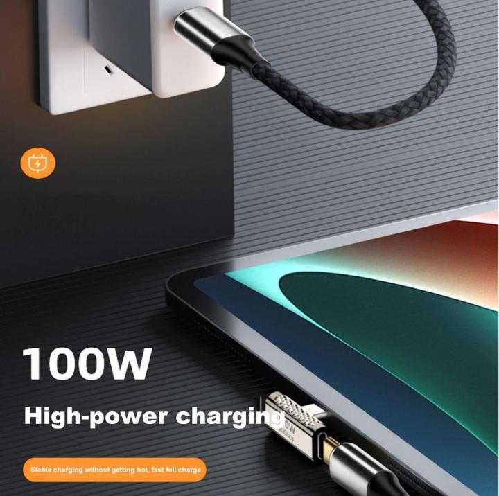 Actual product image PowerGuard Titan USB-C 90-degree angle left/right adapter 100W 20 GBit/s