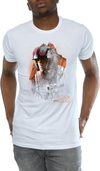 Actual product image Star Wars Mens The Last Jedi Poe Dameron Brushed T-Shirt (XXL)