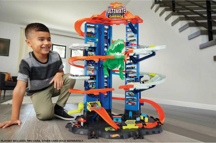 Produktbild Hot Wheels City Megacity Parkgarage mit T-Rex-Angriff