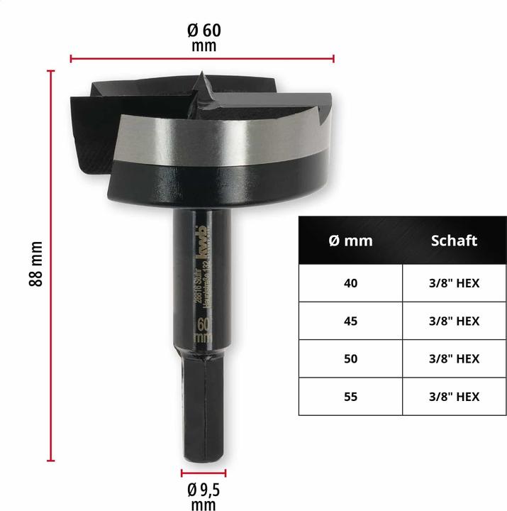 Produktbild kwb Forstnerbohrer, 706460, 60 mm (60mm)