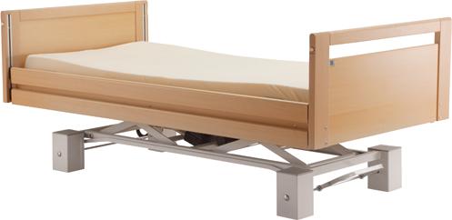 Produktbild Pflegebett Allegra living mit Metallfüssen Holz
