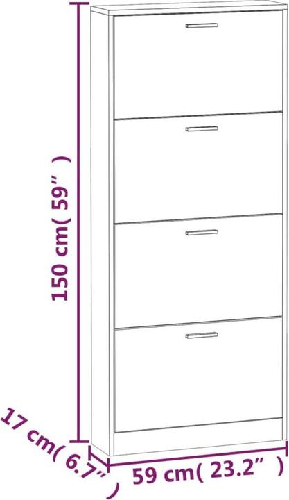 Produktbild VidaXL Romeo (59 x 17 x 150 cm)