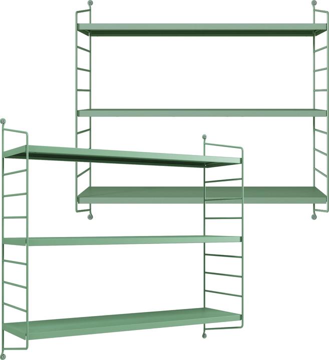 Produktbild En.Casa Modulares Wandregal Strängnäs 2er Set Pastellgrün